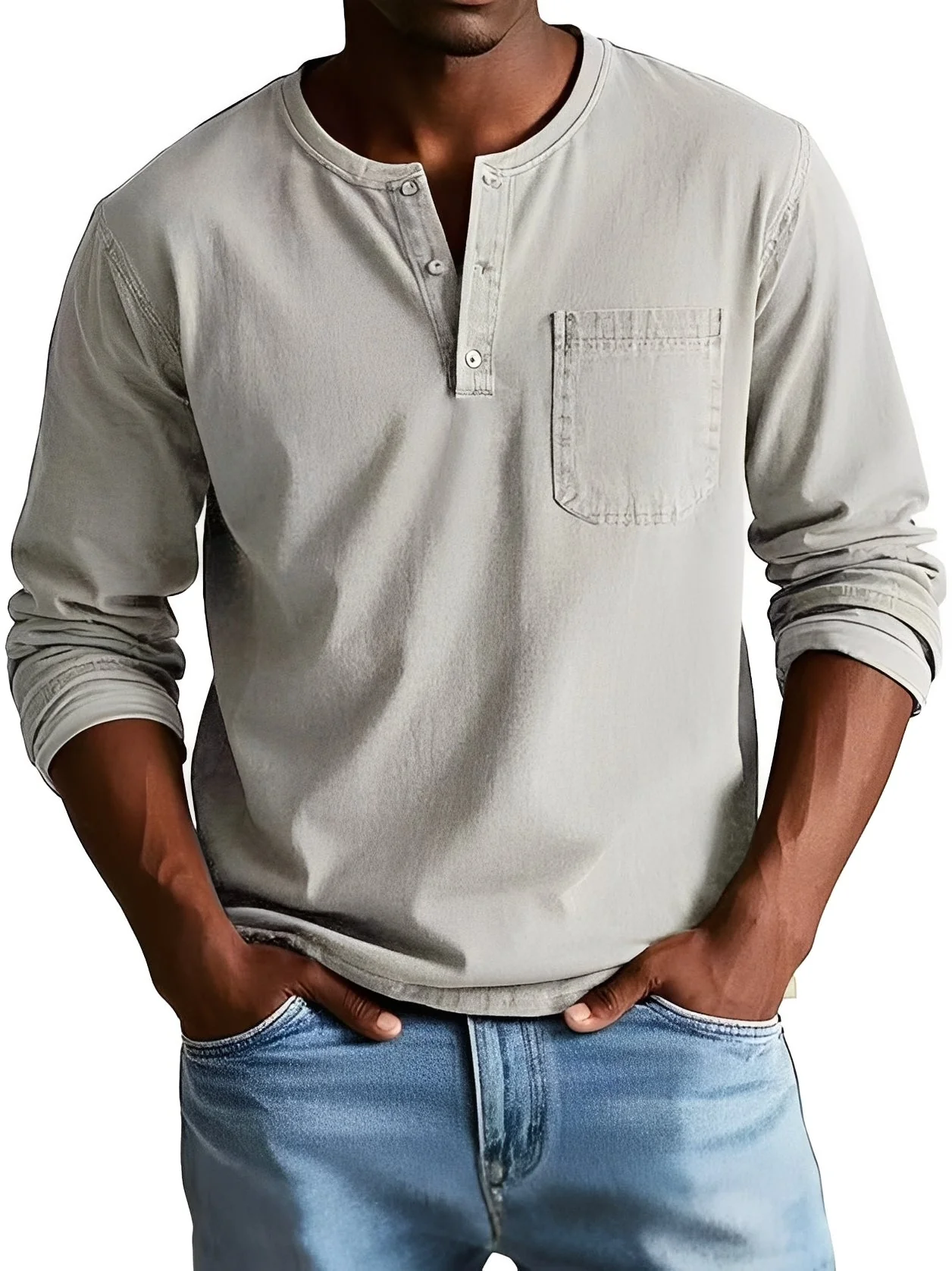 Steve - Chemise à manches longues décontractée pour hommes - Image 2