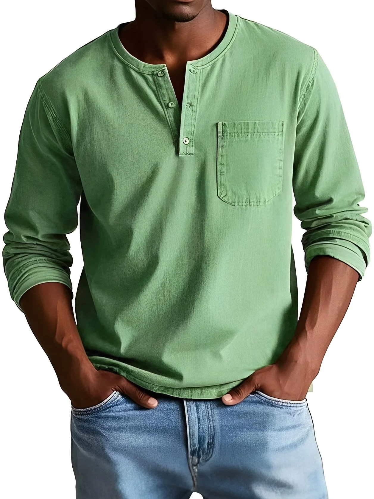 Steve - Chemise à manches longues décontractée pour hommes - Image 6