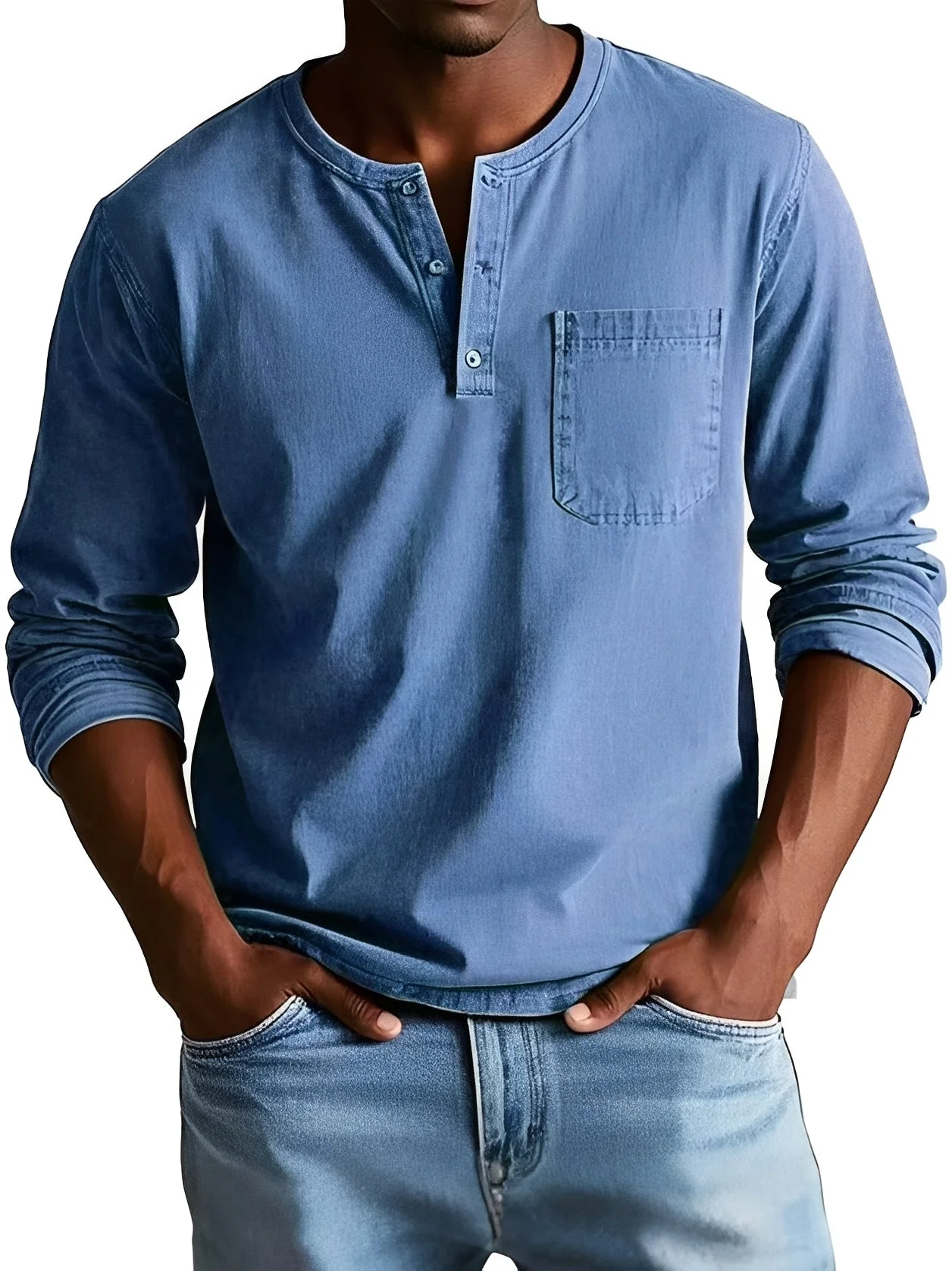 Steve - Chemise à manches longues décontractée pour hommes - Image 7