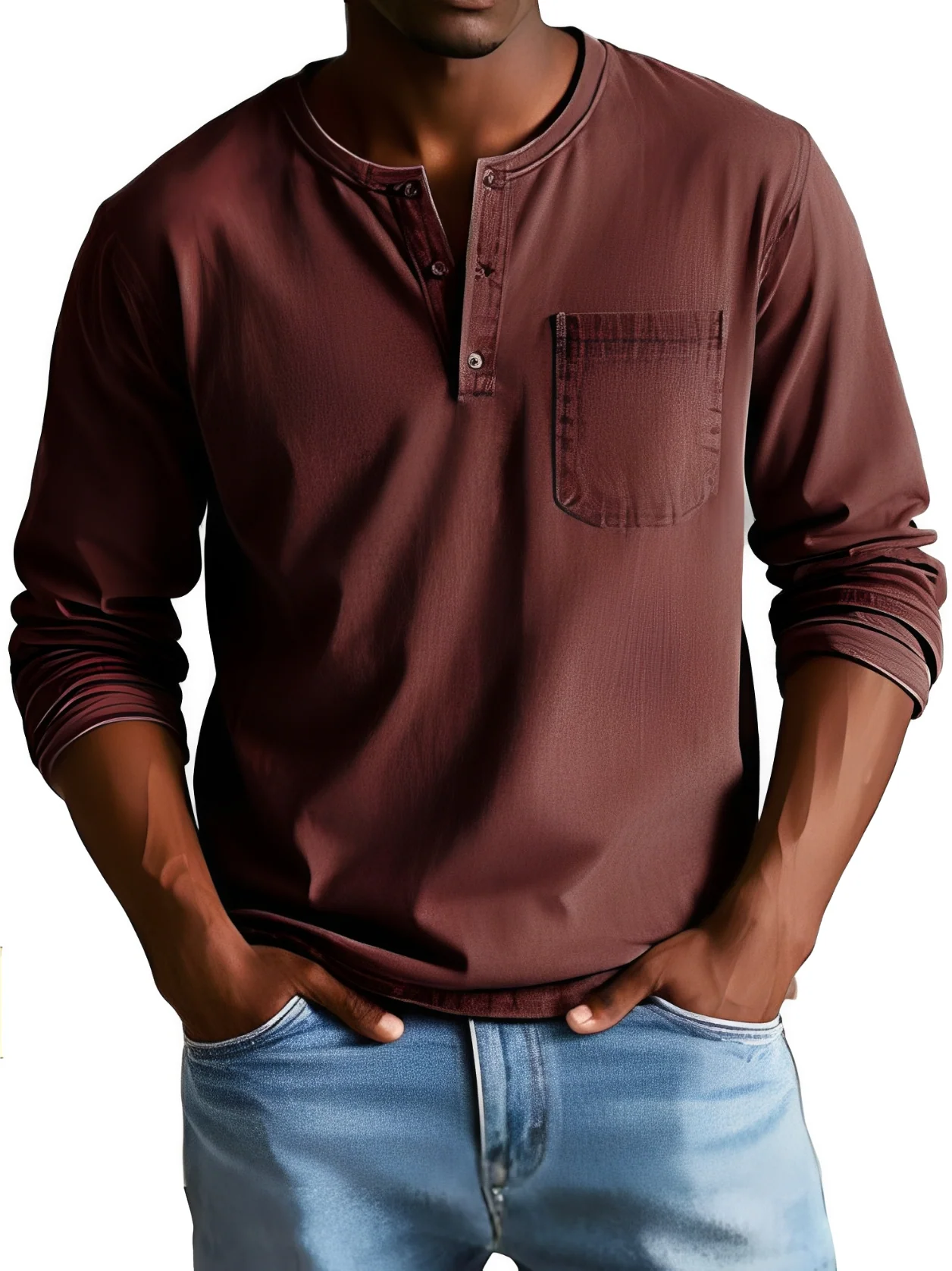 Steve - Chemise à manches longues décontractée pour hommes - Image 8