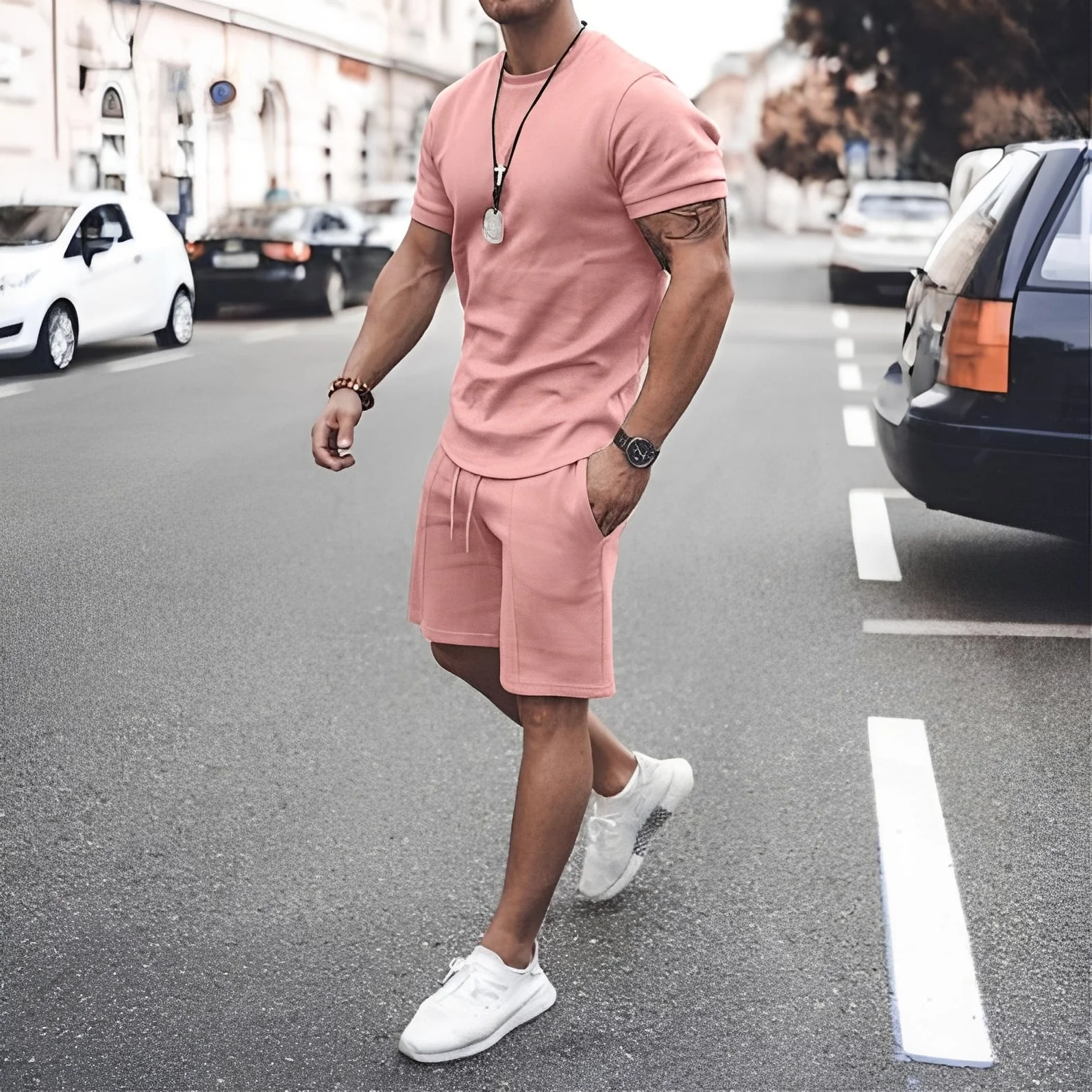 Stevie - Ensemble Deux Pièces Homme - pour Tenue de Loisirs Décontractée - Image 2