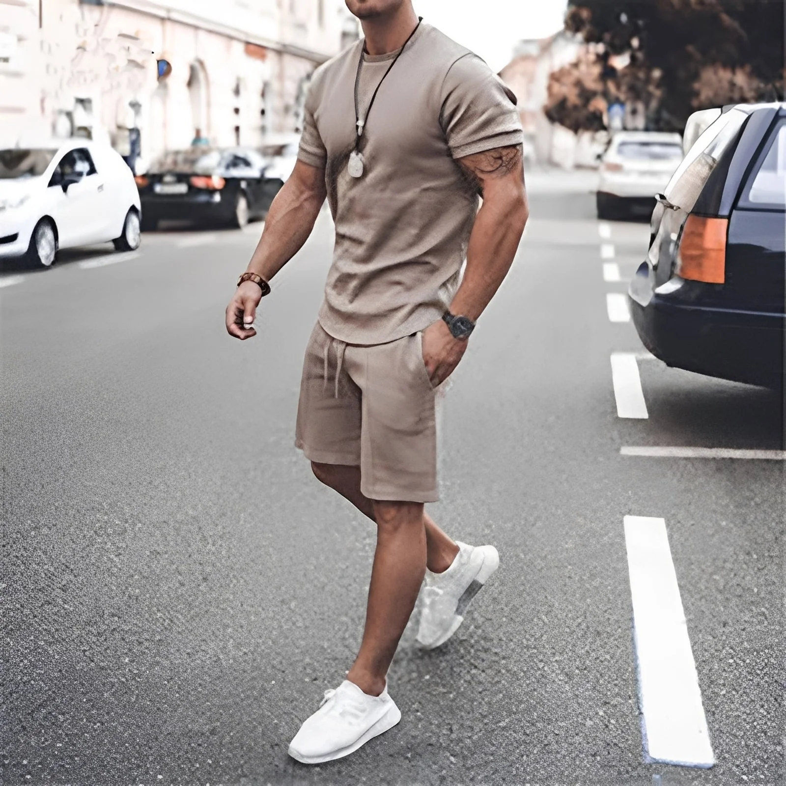 Stevie - Ensemble Deux Pièces Homme - pour Tenue de Loisirs Décontractée - Image 3