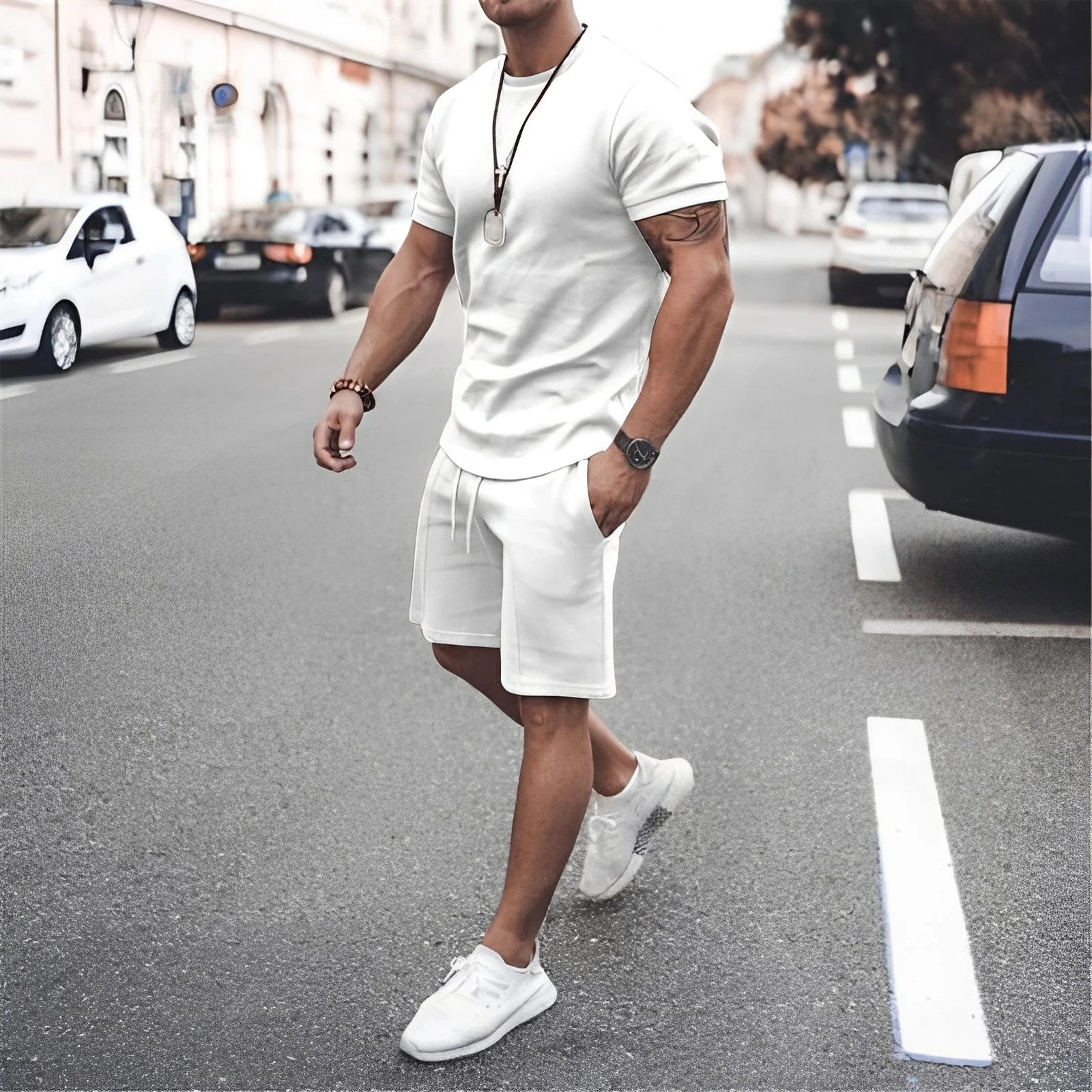 Stevie - Ensemble Deux Pièces Homme - pour Tenue de Loisirs Décontractée - Image 4
