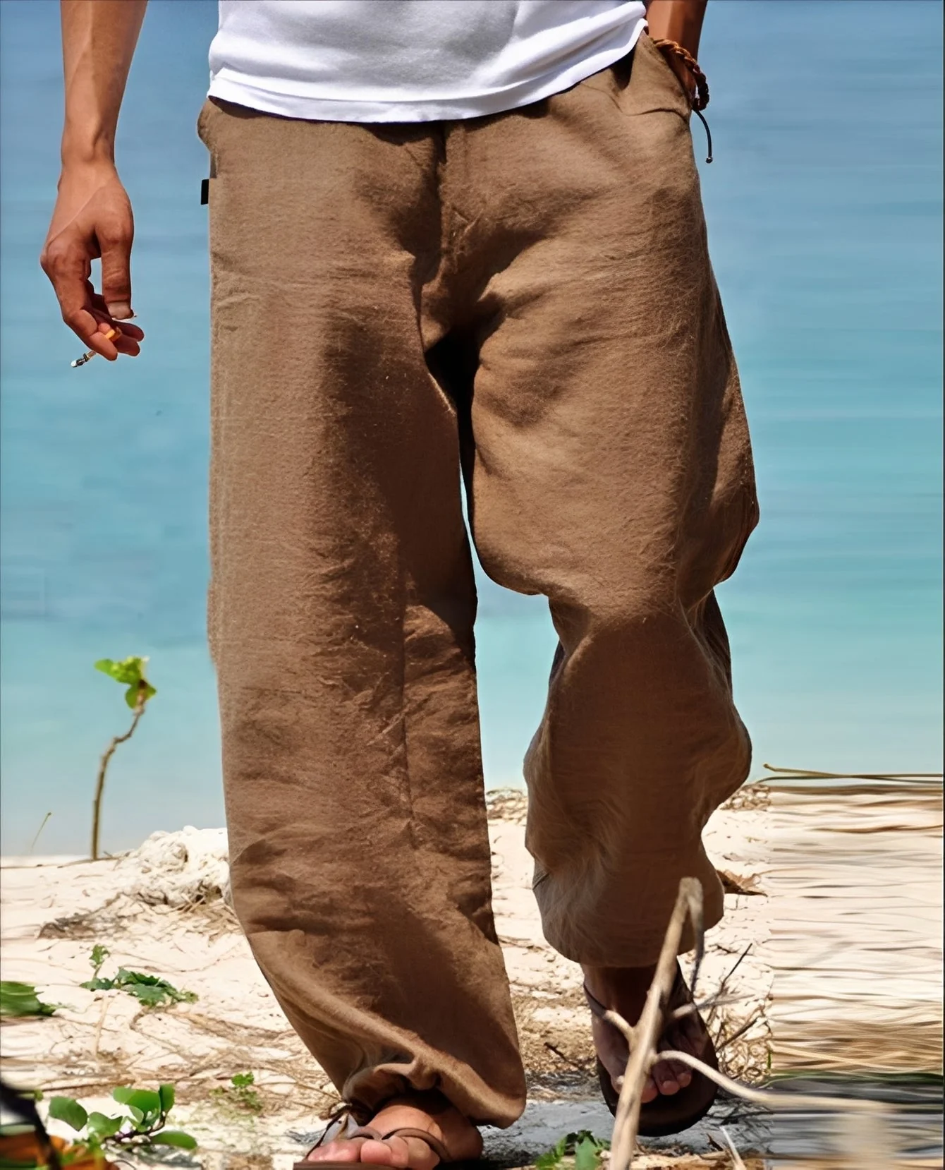 Theo - Pantalon Homme - pour Promenades Ensoleillées en Plein Air - Image 3