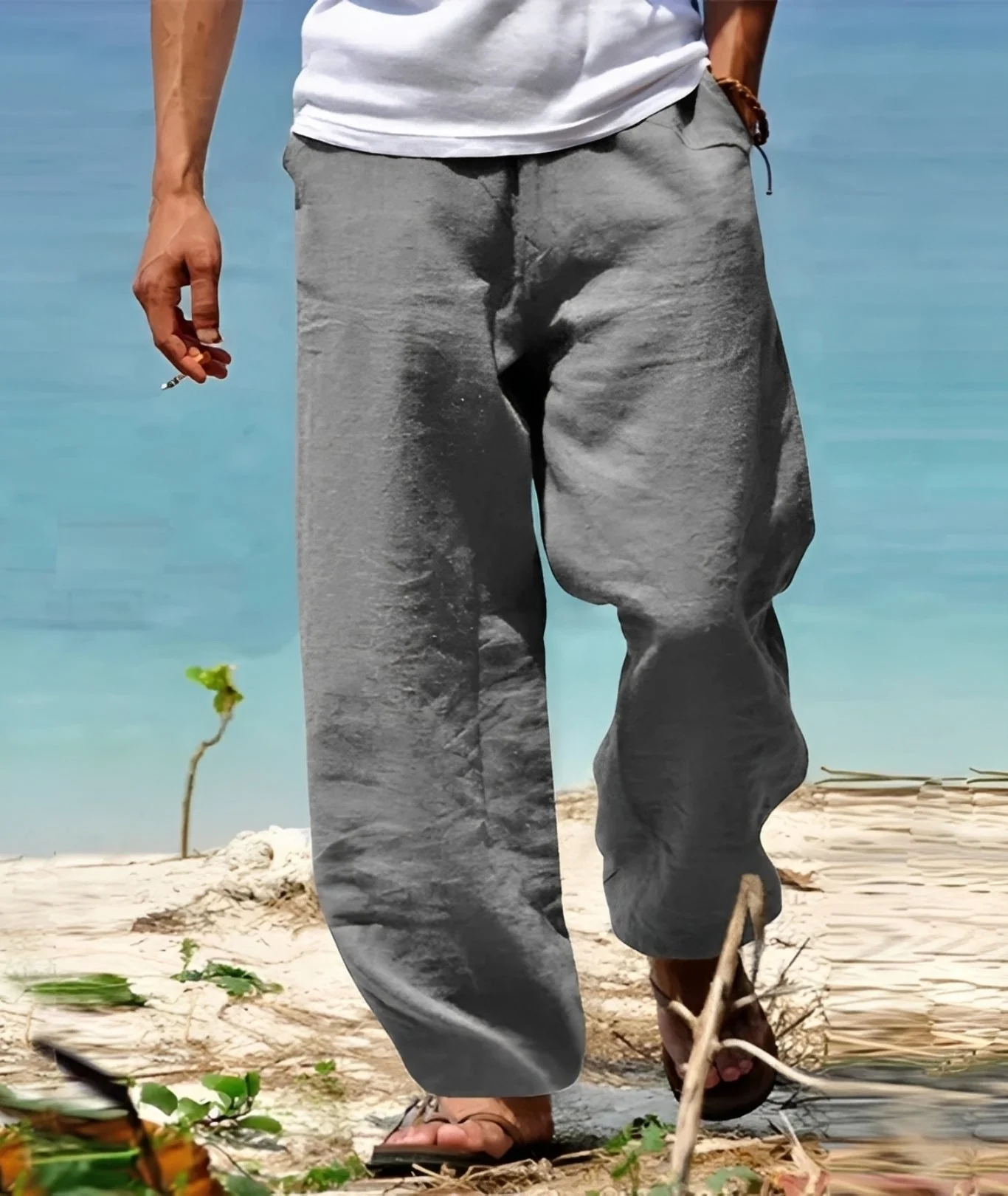 Theo - Pantalon Homme - pour Promenades Ensoleillées en Plein Air - Image 4