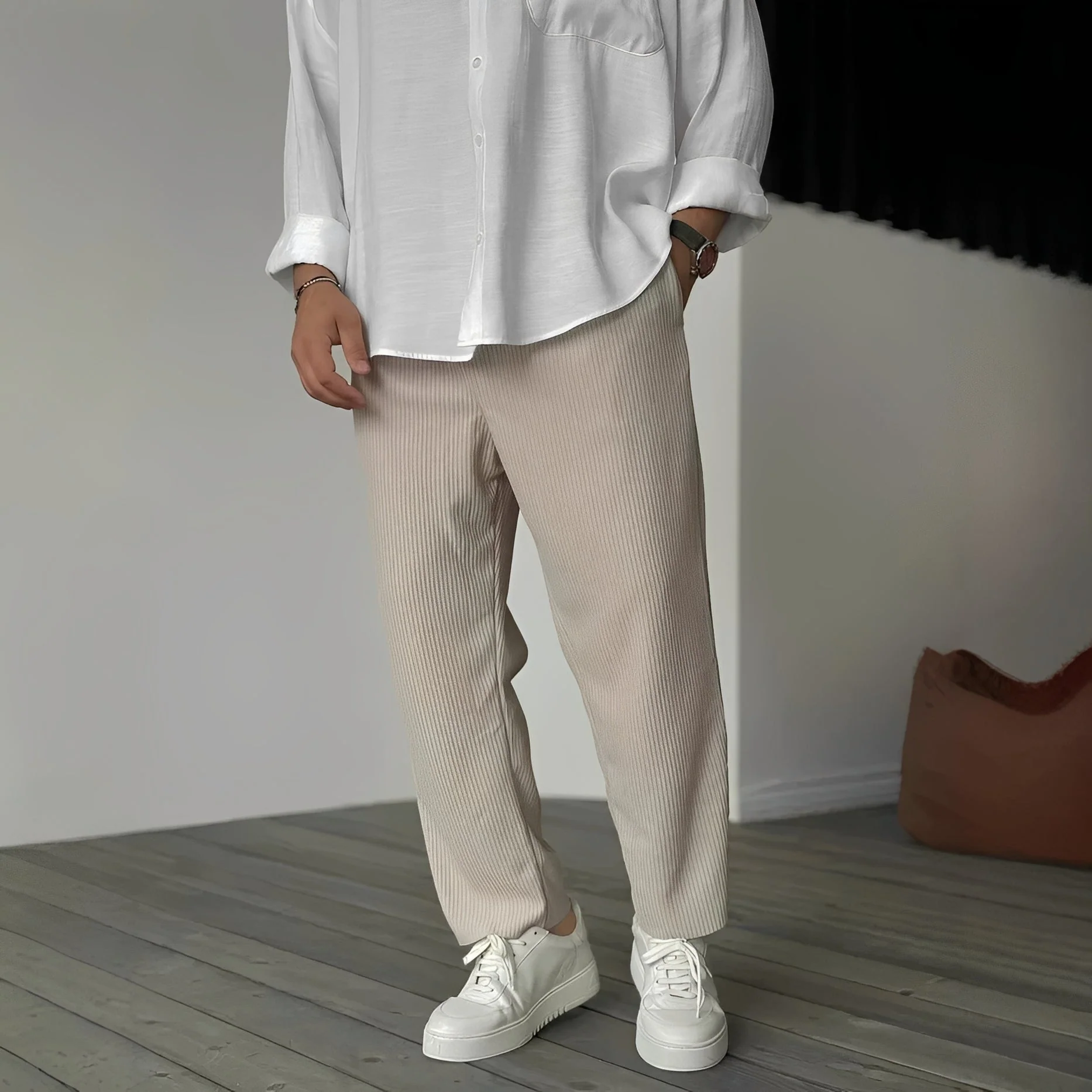 Tristan - Pantalon décontracté droit et ample pour hommes - Image 3