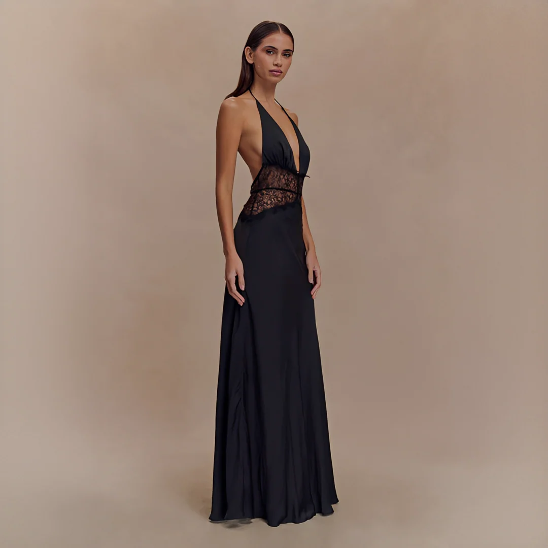 Velina - Robe Élégante Sans Coutures à Col Halter - Image 2
