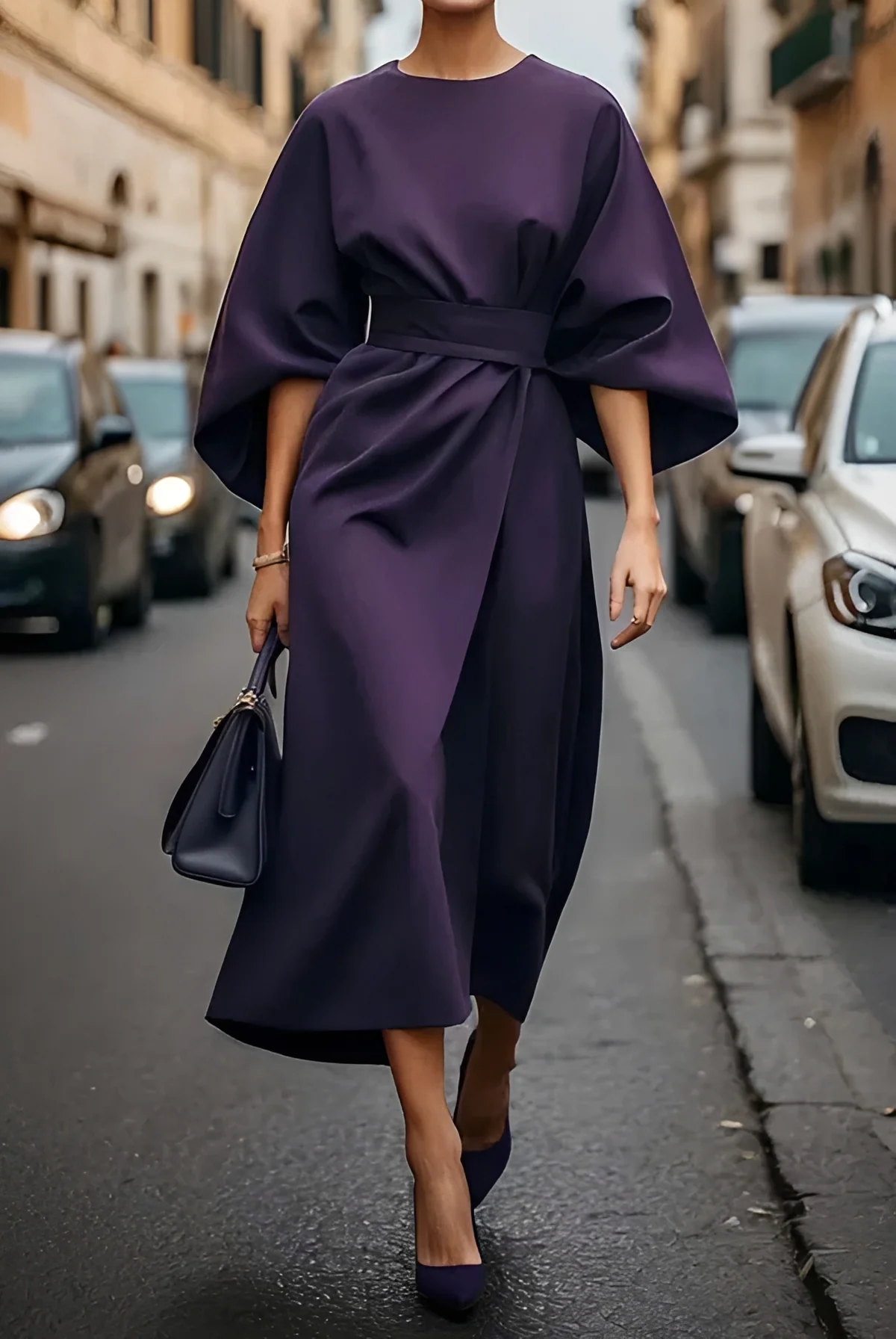Vera - Robe Midi Élégante Ceinturée - Image 5