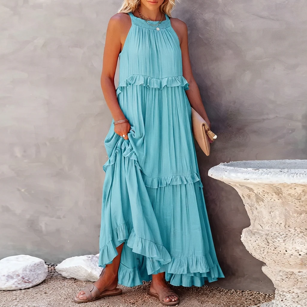 Vessa - Robe Maxi Élégante à Étages - Image 4
