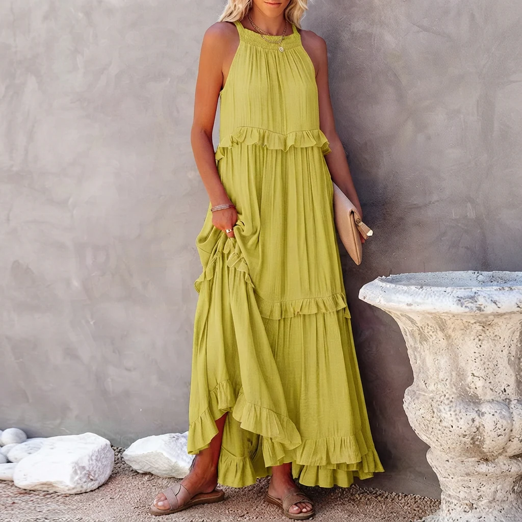Vessa - Robe Maxi Élégante à Étages - Image 5