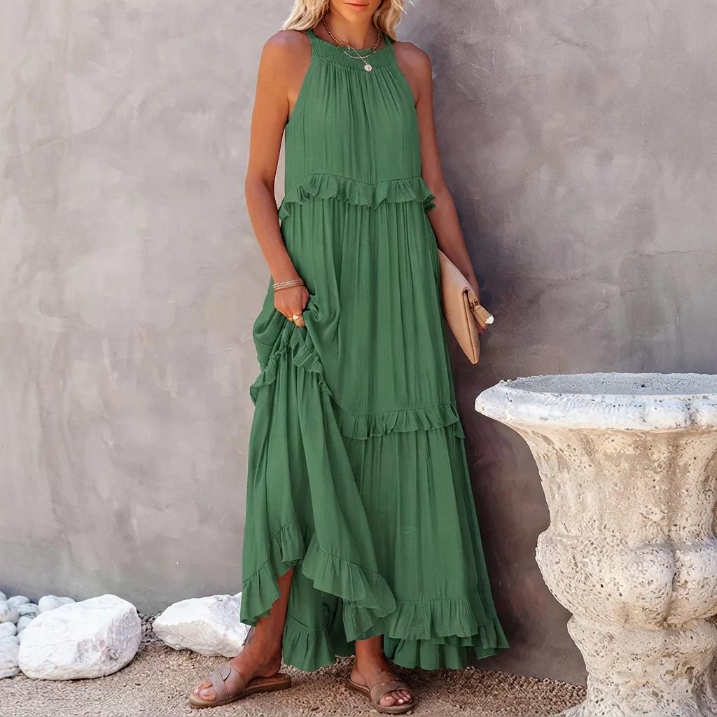 Vessa - Robe Maxi Élégante à Étages - Image 6