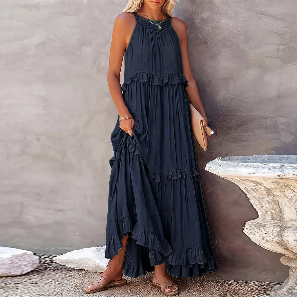 Vessa - Robe Maxi Élégante à Étages - Image 8