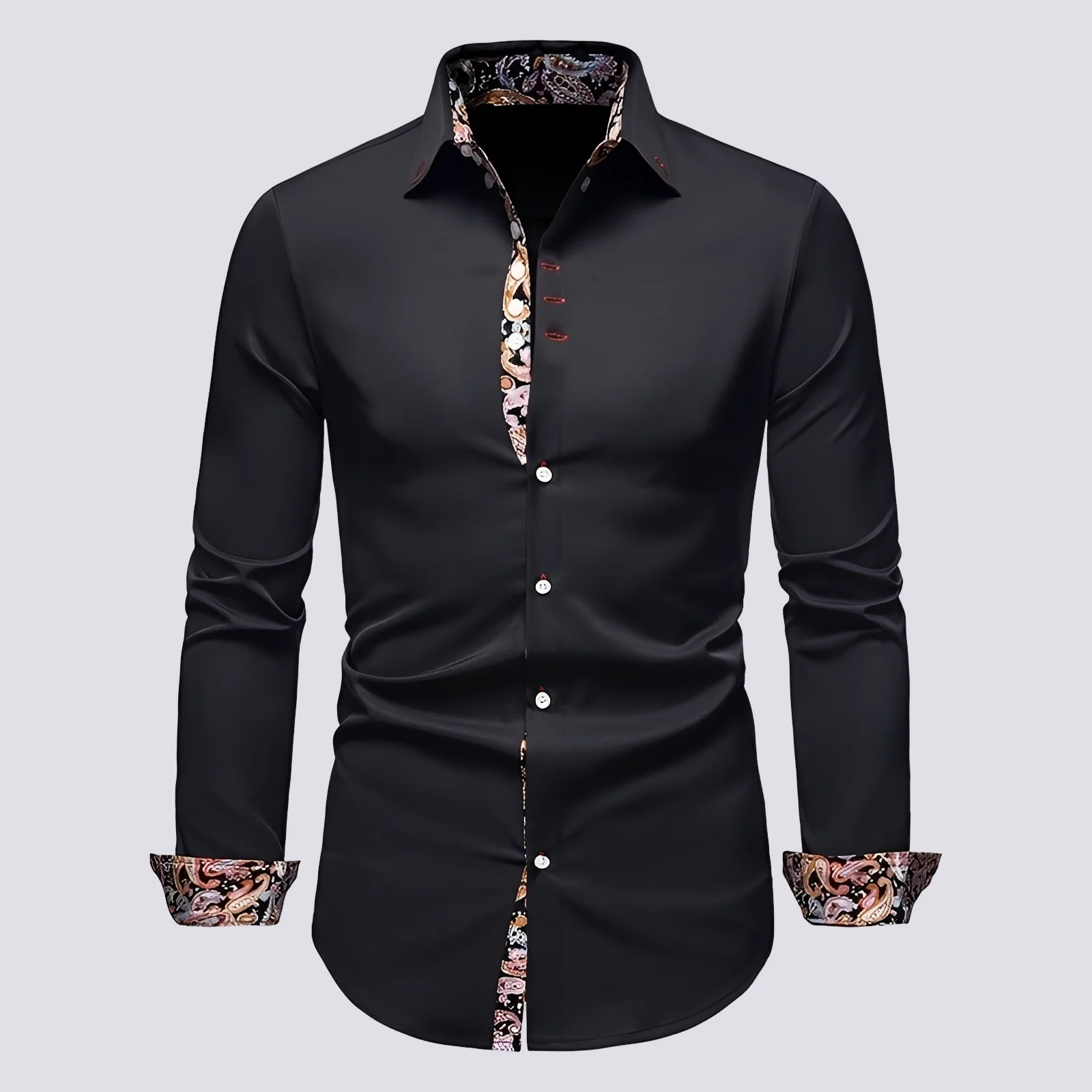 Xander - Chemise à manches longues élégante et moderne pour hommes