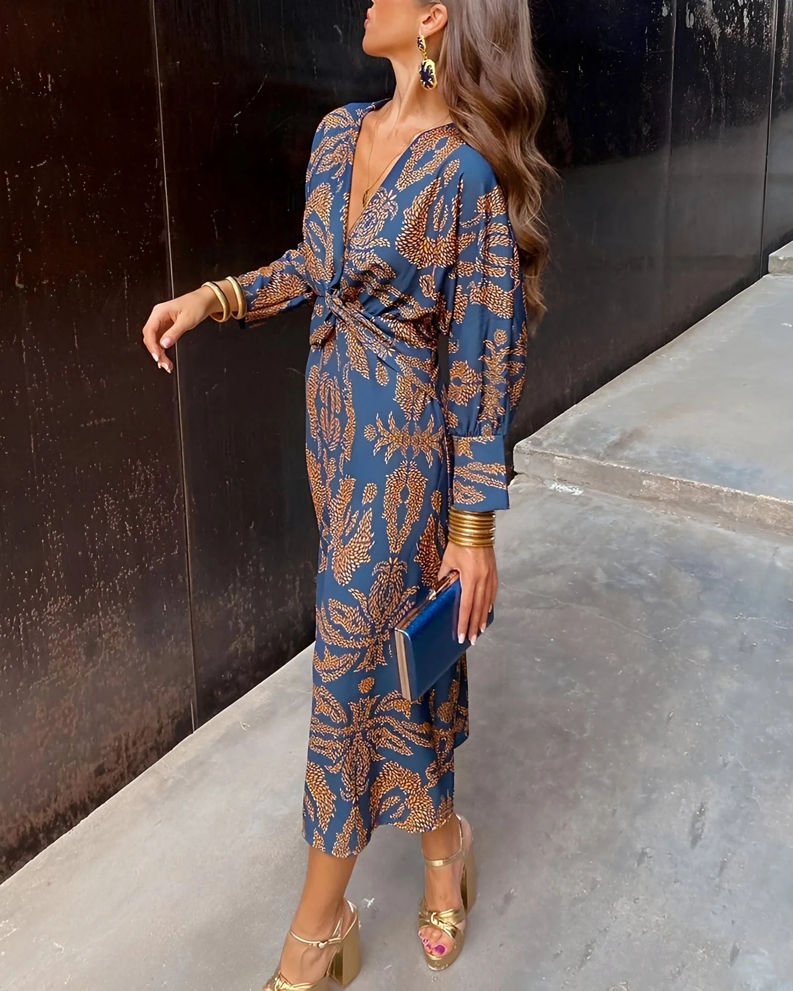 Yahya - Robe Midi Longue Imprimée - Image 3