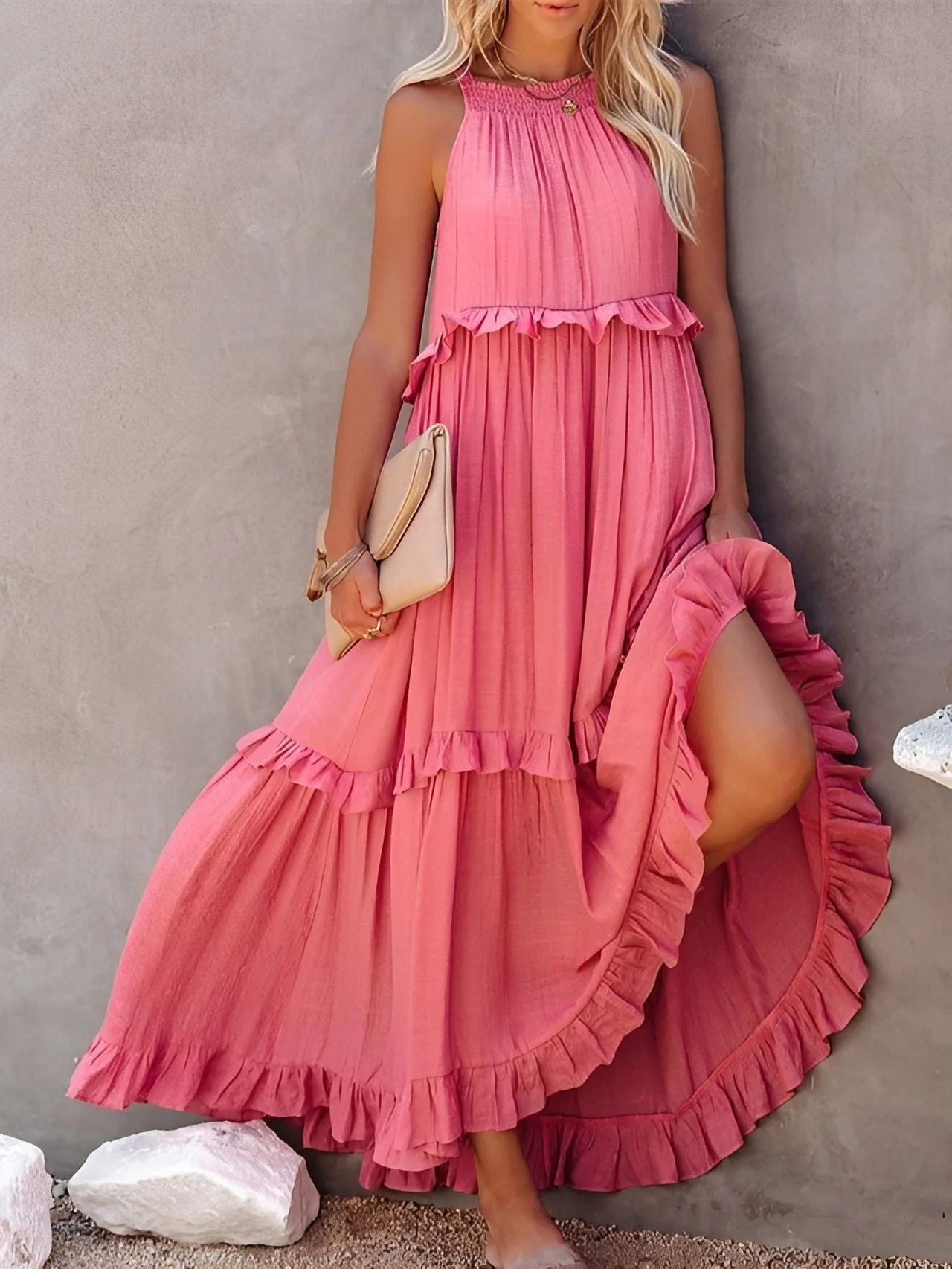 Zanna - Robe élégante sans manches à volants pour femmes - Image 7
